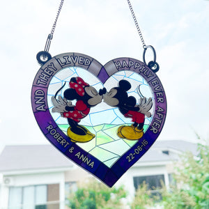 Personalized Gifts For Couple Suncatcher Window Hanging Ornament 01qhqn290524 Anniversary - Ornaments - GoDuckee