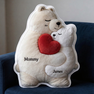 Nurturing Bear Mom Custom Shape Pillow - Personalized Gifts For Mom 01qhtn270226 - Pillow - GoDuckee