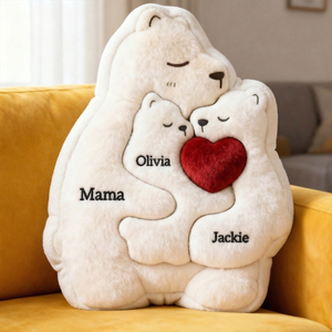 Nurturing Bear Mom Custom Shape Pillow - Personalized Gifts For Mom 01qhtn270226 - Pillow - GoDuckee