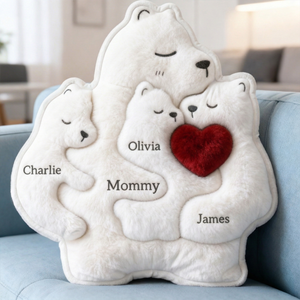 Nurturing Bear Mom Custom Shape Pillow - Personalized Gifts For Mom 01qhtn270226 - Pillow - GoDuckee