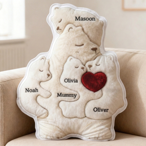 Nurturing Bear Mom Custom Shape Pillow - Personalized Gifts For Mom 01qhtn270226 - Pillow - GoDuckee