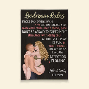 Bedroom Rules, Couple Gift, Personalized Poster, Naughty Couple Poster - Poster & Canvas - GoDuckee