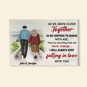 As We Grow Old Together, Gift For Couple, Personalized Poster, Old Couple Poster, Couple Gift - Poster & Canvas - GoDuckee