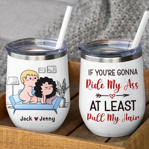 At Least Pull My Hair-Gift For Couple-Personalized Coffee Mug-Funny Couple Mug - Coffee Mug - GoDuckee