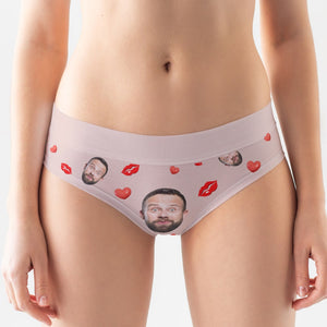 I Respectfully Request The Presence Of You In My Panties, Funny Custom Face Women's Brief, Valentine's Gifts - Boxer Briefs - GoDuckee