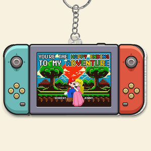 Couple, You're The Happy Ending To My Adventure, Personalized Keychain, 04TOPO281223 - Keychains - GoDuckee