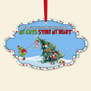Cats, Cats Stole My Heart, Personalized Ornament, Christmas Gift For Cat Lovers, 01HTPO191023 - Ornament - GoDuckee