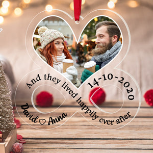 They Lived Happily Ever After-Custom Photo Acrylic Custom Shape Ornament-Couple Gift- Christmas Ornament - Ornament - GoDuckee