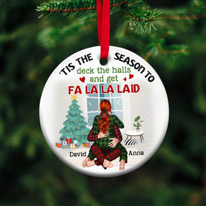 Tis The Season To Deck The Halls, Personalized Funny Ornament, Christmas Gift For Couple - Ornament - GoDuckee
