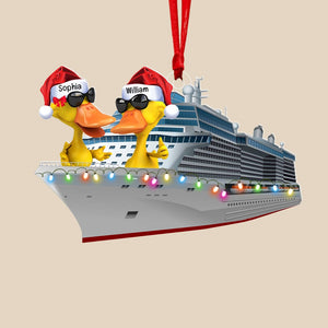 Cruising Duck-Personalized Ornament - Gift For Christmas- Duck Lover Ornament - Ornament - GoDuckee