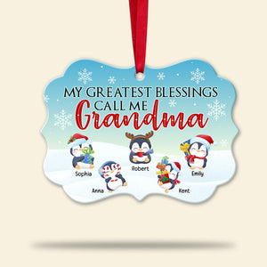 My Greatest Blessings Call Me Grandma -Personalized Medallion Acrylic Ornament-03pgqn170823 - Ornament - GoDuckee