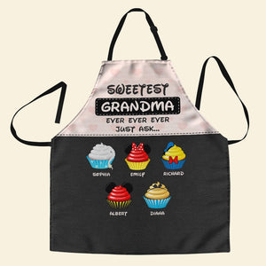 Personalized Gifts For Grandma Aprons Sweetest Grandma Ever 04qhqn150124qnpa - Aprons - GoDuckee
