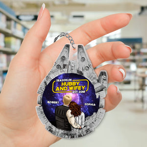 Hubby And Wifey-Personalized Couple Keychain-Gift For Him - Gift For Her - Anniversary Gift Idea PW-KCH-04qhqn250723hh - Keychains - GoDuckee