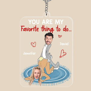 Custom Photo Gifts For Couple Keychain You Are My Favorite 041ohqn290124 - Keychains - GoDuckee