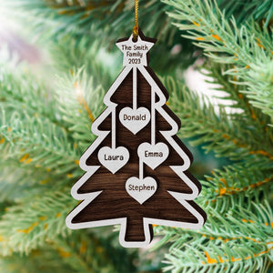 Family-Personalized Wood Ornament - PW-2LWORM-03acqn051023 - Ornament - GoDuckee