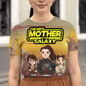 Personalized Gifts For Mom Shirt 05natn180225hg The Best Mother In The Galaxy - AOP Products - GoDuckee