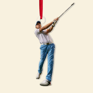 Personalized Custom Photo Ornament, Christmas Gift For Golf Lovers, 06TOPO031023 - Ornament - GoDuckee