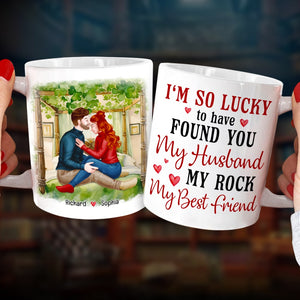 I'm So Lucky To have Found You-Personalized Coffee Mug- Gift For Husband/Gift For Wife- Couple Mug - Coffee Mug - GoDuckee