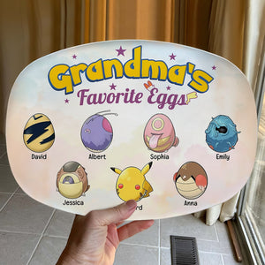 Personalized Gifts For Grandma Plate Grandma's Favorite Eggs 05ohqn190224 - Plates - GoDuckee
