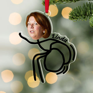 Funny Christmas Ornament, Acrylic Custom Face Ornament, Gift For Xmas - Ornament - GoDuckee