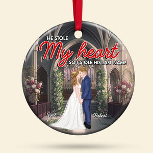 Couple, He Stole My Heart, Personalized Ornament, Christmas Gifts For Couple - Ornament - GoDuckee