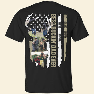 Father, Best Buckin Dad Ever, Custom Photo Shirt, Hunters Shirt, Gift For Father - Shirts - GoDuckee