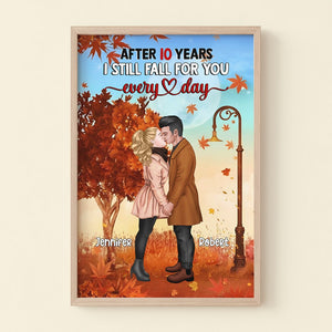 Couple, I Still Fall For You Every Day, Personalized Canvas, Gifts For Couple - Poster & Canvas - GoDuckee