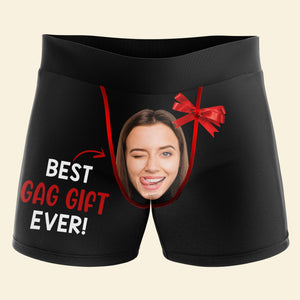Best Gag Gift Ever, Custom Photo Men Boxer Briefs, Gift For Valentine's Day, Funny Couple Boxer - Boxer Briefs - GoDuckee