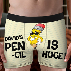 Personalized Gifts For Men Boxers Pencil Is Huge - Boxers & Briefs - GoDuckee