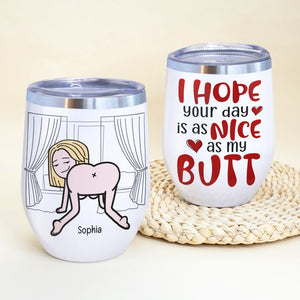 I Hope Your Day Is As Nice As My Butt-Personalized Coffee Mug-Gift For Couple- Funny Couple Mug - Coffee Mug - GoDuckee