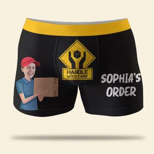 Personalized Boxers for Husband, Custom Face Underwear, Funny Wedding Gift for Bridegroom - Boxer Briefs - GoDuckee