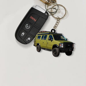 Keys To My Fucking Awesome Van- Custom Car Photo Keychain PW-KCH-02qhqn040723 - Keychains - GoDuckee