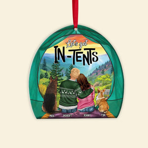 Camping Couple, Let's Get In-tents, Personalized Ornament, Christmas Gifts For Couple - Ornament - GoDuckee