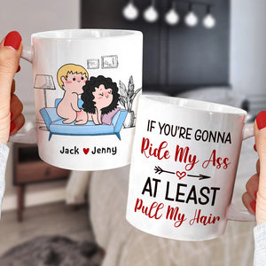 At Least Pull My Hair-Gift For Couple-Personalized Coffee Mug-Funny Couple Mug - Coffee Mug - GoDuckee