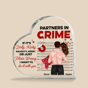 Partners In Crime-Personalized Acrylic Plaque-Gift For Couple- Couple Acrylic Plaque - Decorative Plaques - GoDuckee