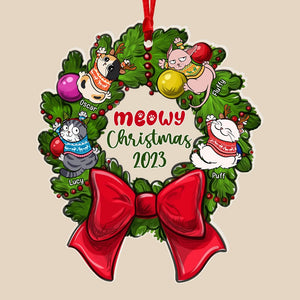 Christmas 2023 Personalized Acrylic Ornament- Gift For Cat Lover- Christmas Gift- Cat Lover Ornament - Ornament - GoDuckee