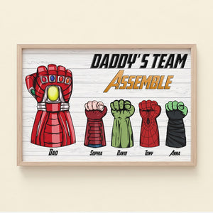 Daddy's Team, Personalized Canvas Print, Gift For Dad, 02NAPO181223HA - Poster & Canvas - GoDuckee