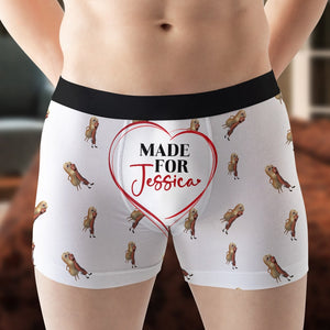 Made For Her/Him, Personalized Men & Women Boxer Briefs, Gift For Couple, Valentine's Gifts - Boxer Briefs - GoDuckee