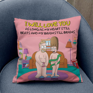 Personalized Gifts For Couple Pillow 01natn080724hg Funny Couple Standing - Pillow - GoDuckee