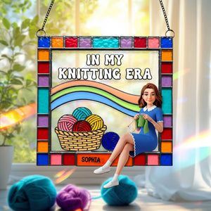 Personalized Gifts For Knitting Lovers Suncatcher Ornament 04ohtn080825 - Ornament - GoDuckee