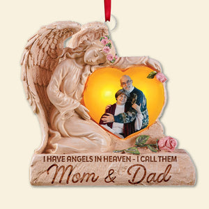 Angels In Heaven, Sympathy Gift, Custom Photo Ornament, Christmas Memorial Gifts, 131123 - Ornament - GoDuckee