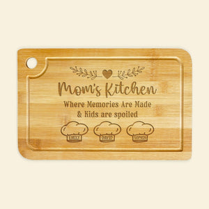 Mom's Kitchen Where Memories Are Made- Personalized Engraved Cutting Board-02kaqn261223 - Home Decor - GoDuckee