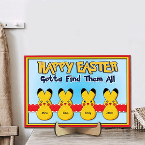 Personalized Gifts For Mom Wood Sign Happy Easter Gotta Find Them All 04ohpu170224 Easter's Day Gifts - Wood Signs - GoDuckee