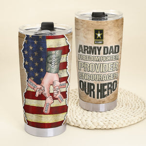 Military Dad, Best Dad Ever, Personalized Tumbler, Gift For Dad, 01TOPO081223HH - Tumbler Cup - GoDuckee