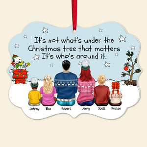 Family, Under the Christmas Tree, Personalized Ornament, Christmas Gifts For Family - Ornament - GoDuckee