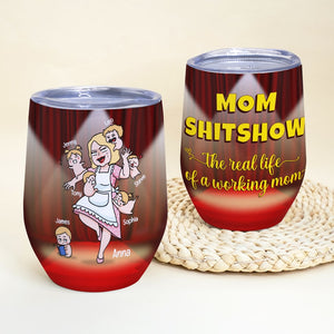 Mother, The Real Life Of A Working Mom, Personalized Mug, Mom Gifts - Wine Tumbler - GoDuckee