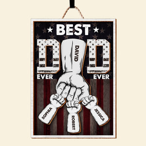 Personalized Gifts For Dad Wood Sign Best Dad Ever - Wood Signs - GoDuckee