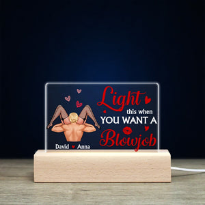 Couple, Light This When You Want A BJ, Personalized Led Light, Gift For Couple, 01NATN180723HH - Led Night Light - GoDuckee