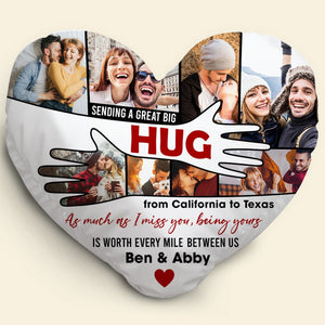 Personalized Gifts For Couple Pillow A Great Big Hug - Pillow - GoDuckee