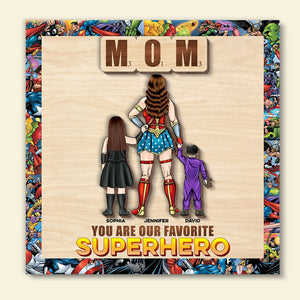Mom You Are Our Favorite-Personalized Wooden Art HAPYC - 2 Layers Wood Sign- Gift For Mom- 03dnqn030423tm - Wood Sign - GoDuckee